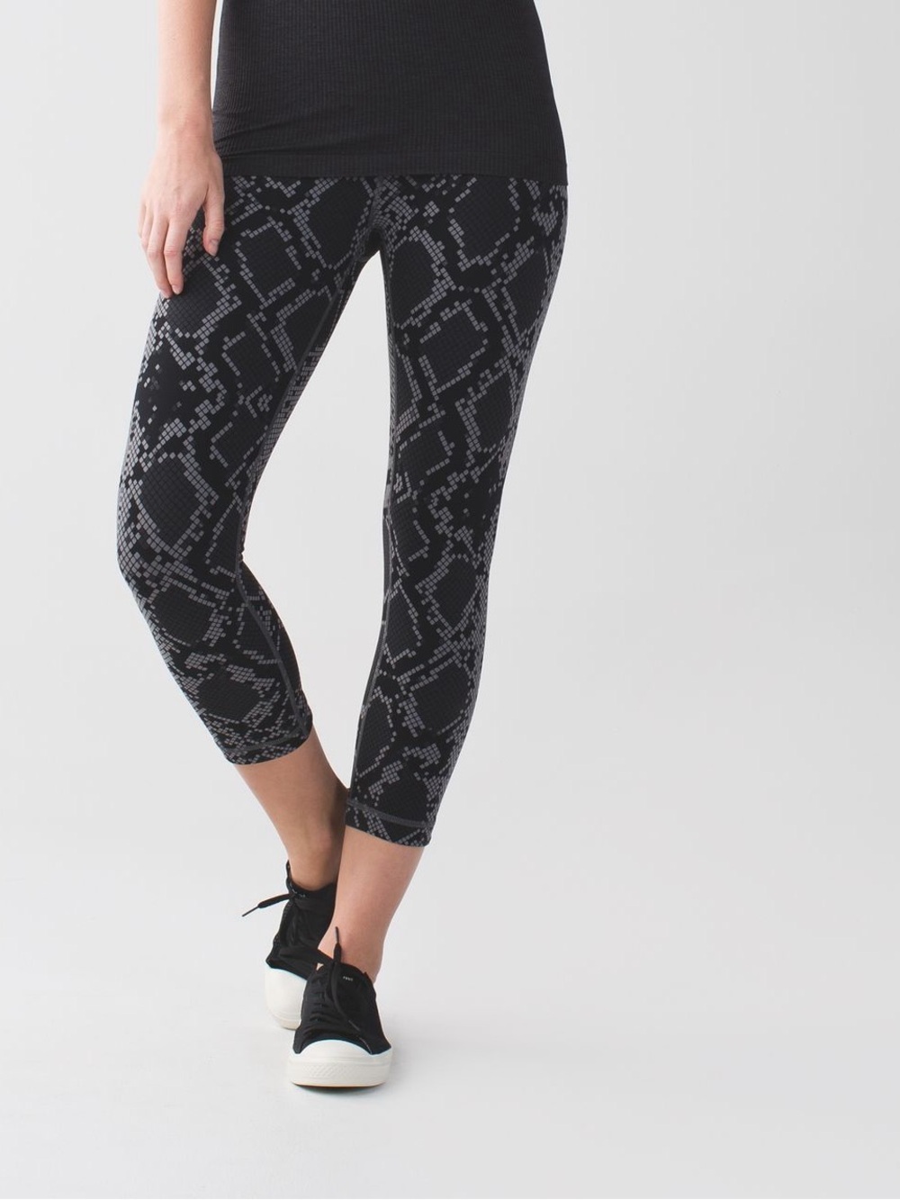 Lululemon Wunder Under Crop Snakeskin